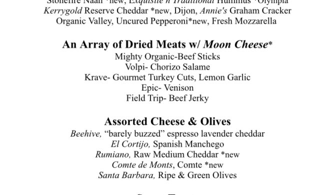 Sampling Menu for Sept 28th AGM Sampling Menu for Sept 28th AGM