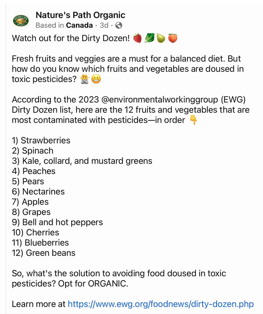 EWG Dirty Dozen - Yelm Food Coop